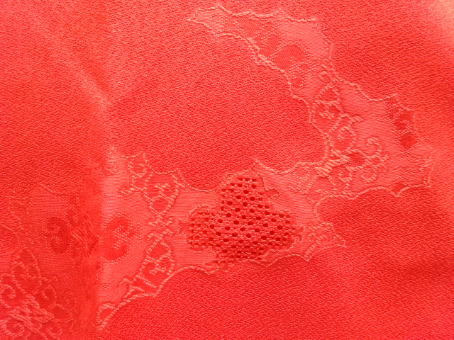  カットワーク逆雲取りに華紋織出し絵羽道行コート